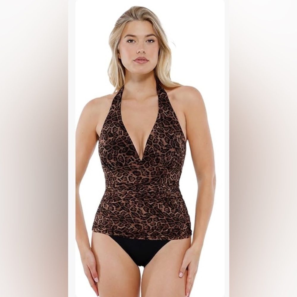 Popilush Tummy Cnotrol Halter Shapewear Swimsuits Bathing Suit Slimming Swimwear